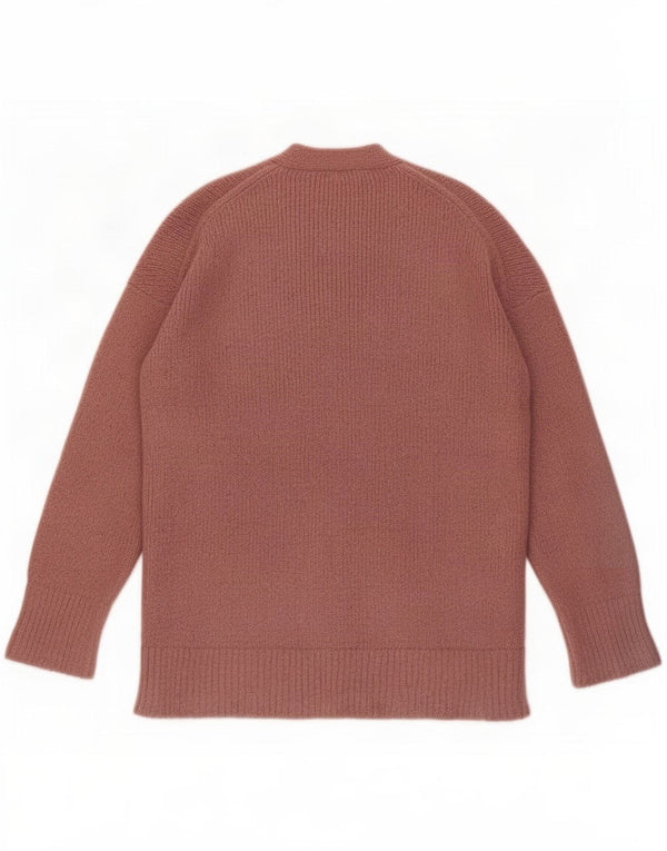 Cos Γυναικείο πουλόβερ με ζακέτα UK 10 Small Pink Wool