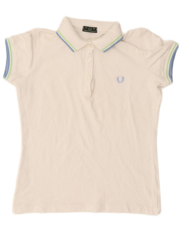 Fred Perry γυναικείο μπλουζάκι πόλο UK 12 Medium White