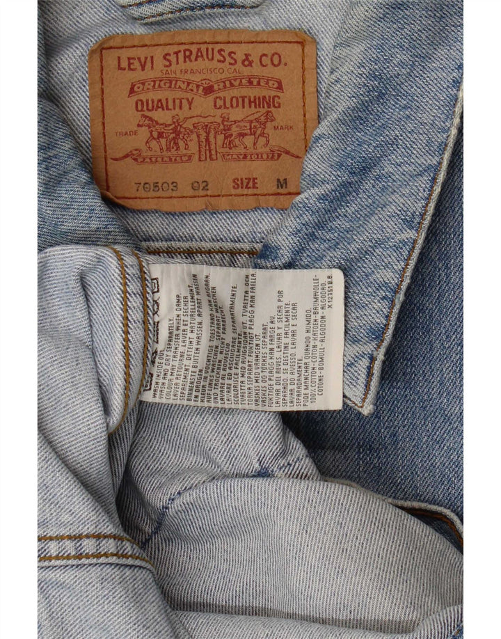 Levi's Mens 70503 Τζιν Μπουφάν UK 38 Μεσαίο Μπλε Βαμβακερό