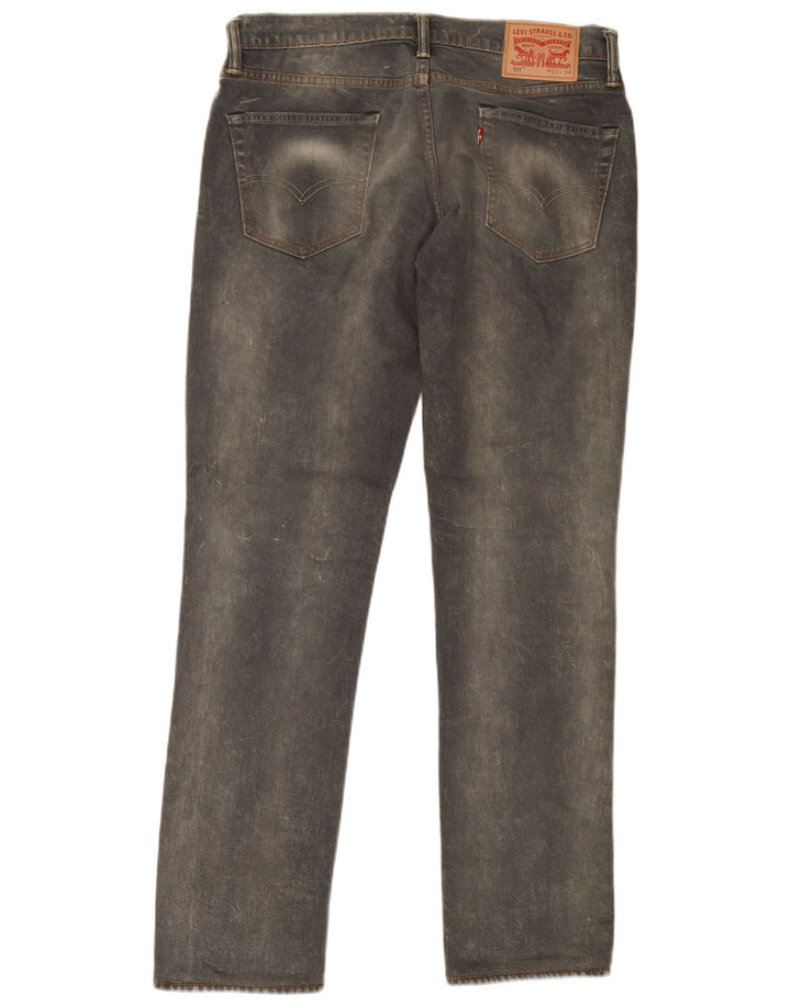 Levi's Mens 511 Slim Jeans W33 L34 Γκρι βαμβακερό