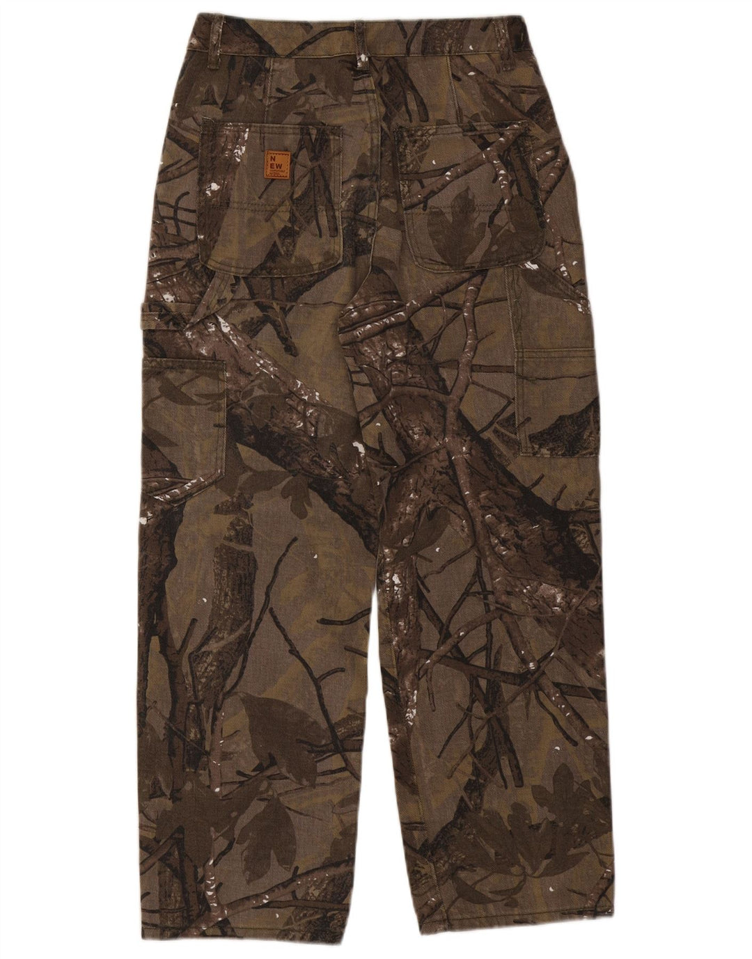 VINTAGE Ανδρικό ίσιο παντελόνι Cargo Medium W30 L27 Καφέ Floral