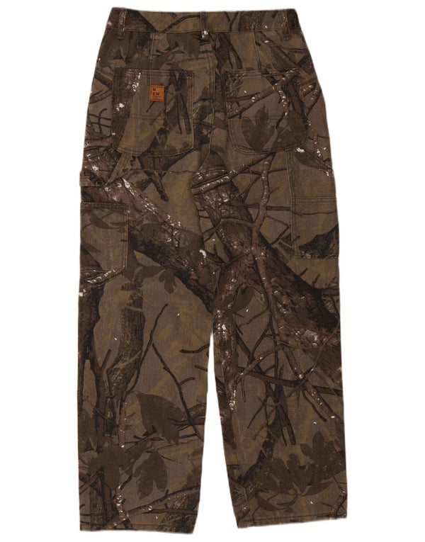 VINTAGE Ανδρικό ίσιο παντελόνι Cargo Medium W30 L27 Καφέ Floral