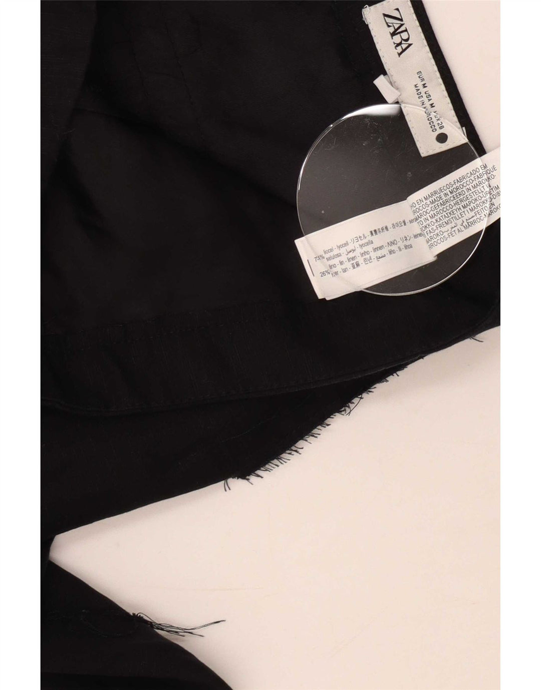 Zara Γυναικείο Σορτς Βερμούδας Medium W28 Μαύρο Lyocell