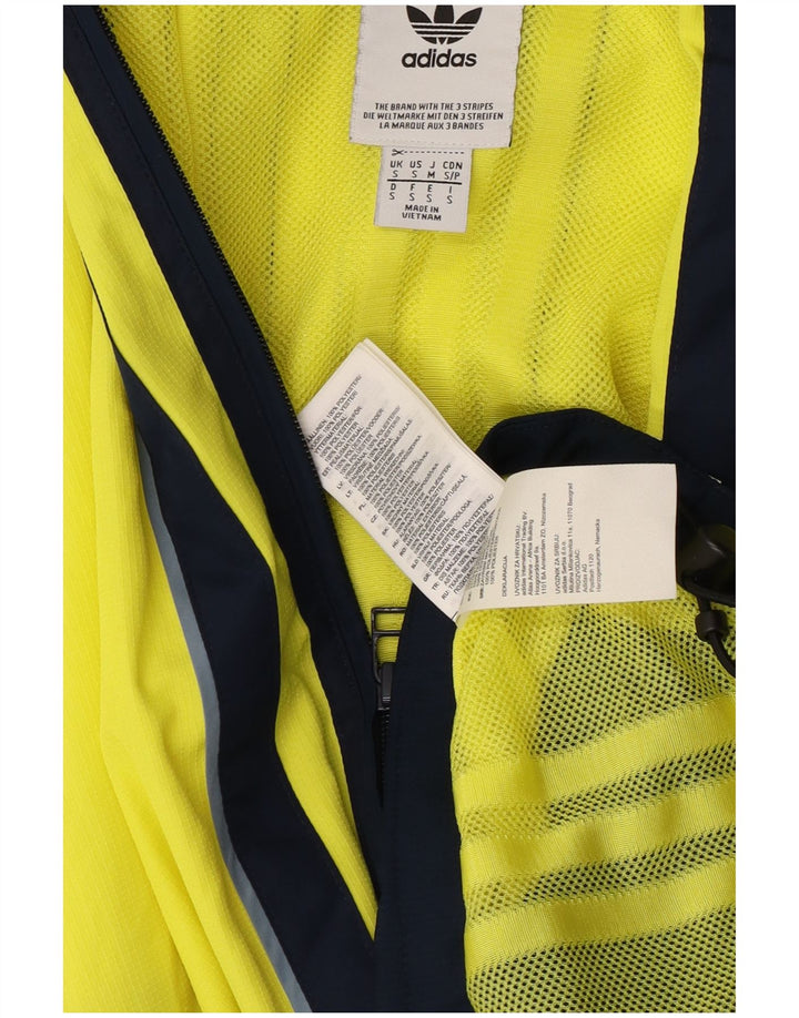 Ανδρικό μπουφάν βροχής με κουκούλα Adidas UK 36 Small Yellow Colourblock