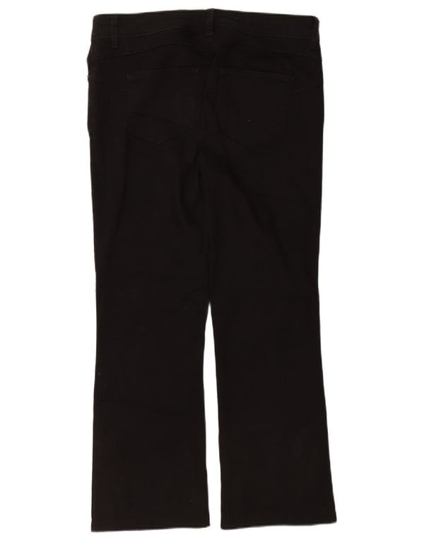 Marks & Spencer Γυναικεία Bootcut Jeans UK 16 Large W34 L26 Black Cotton