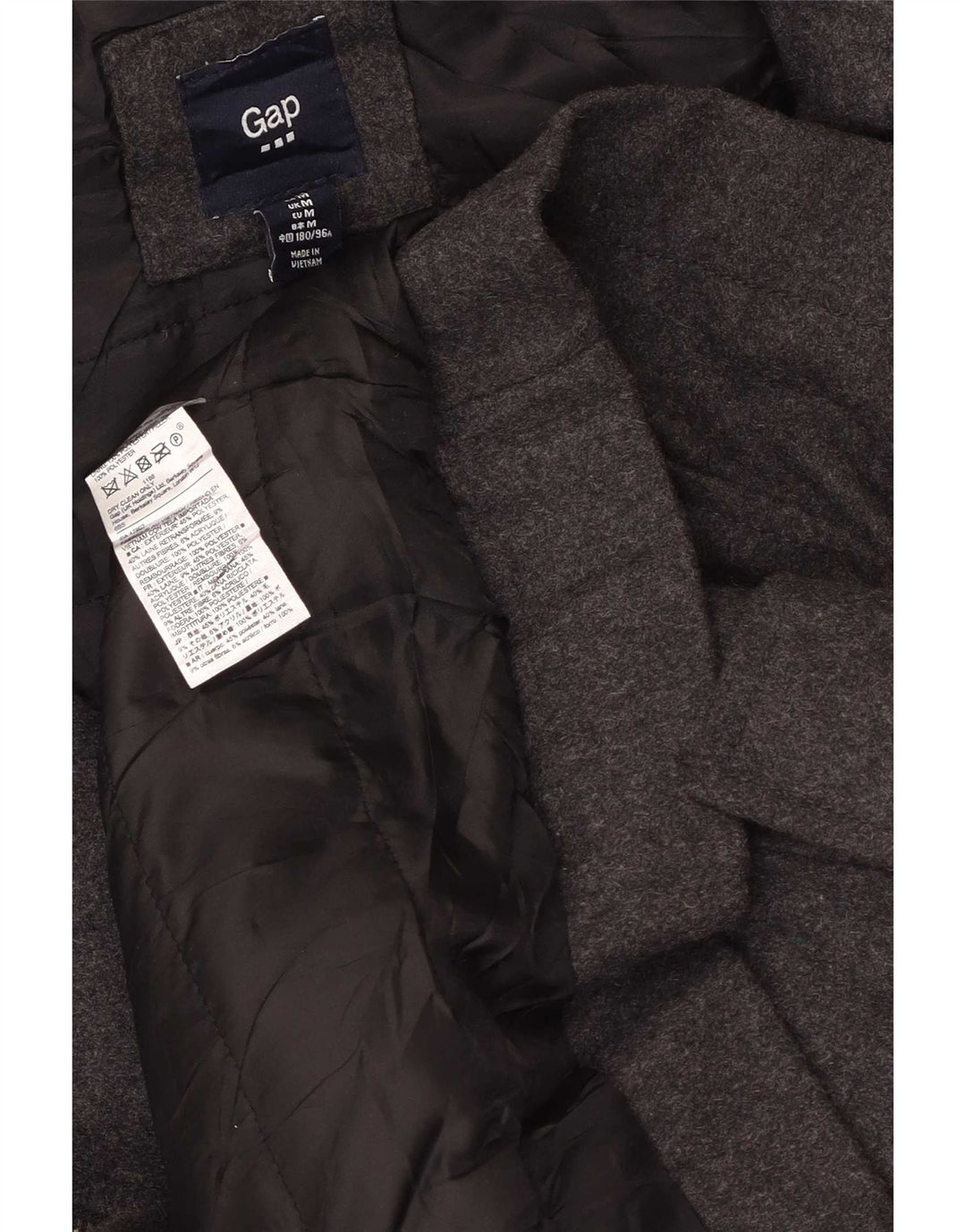 Gap Ανδρικό παλτό Duffle με κουκούλα UK 38 Medium Grey Polyester