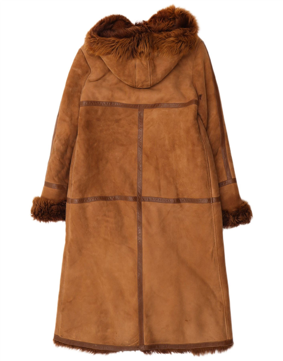 Vintage Γυναικείο Παλτό Shearling UK 14 Μεσαίο Καφέ