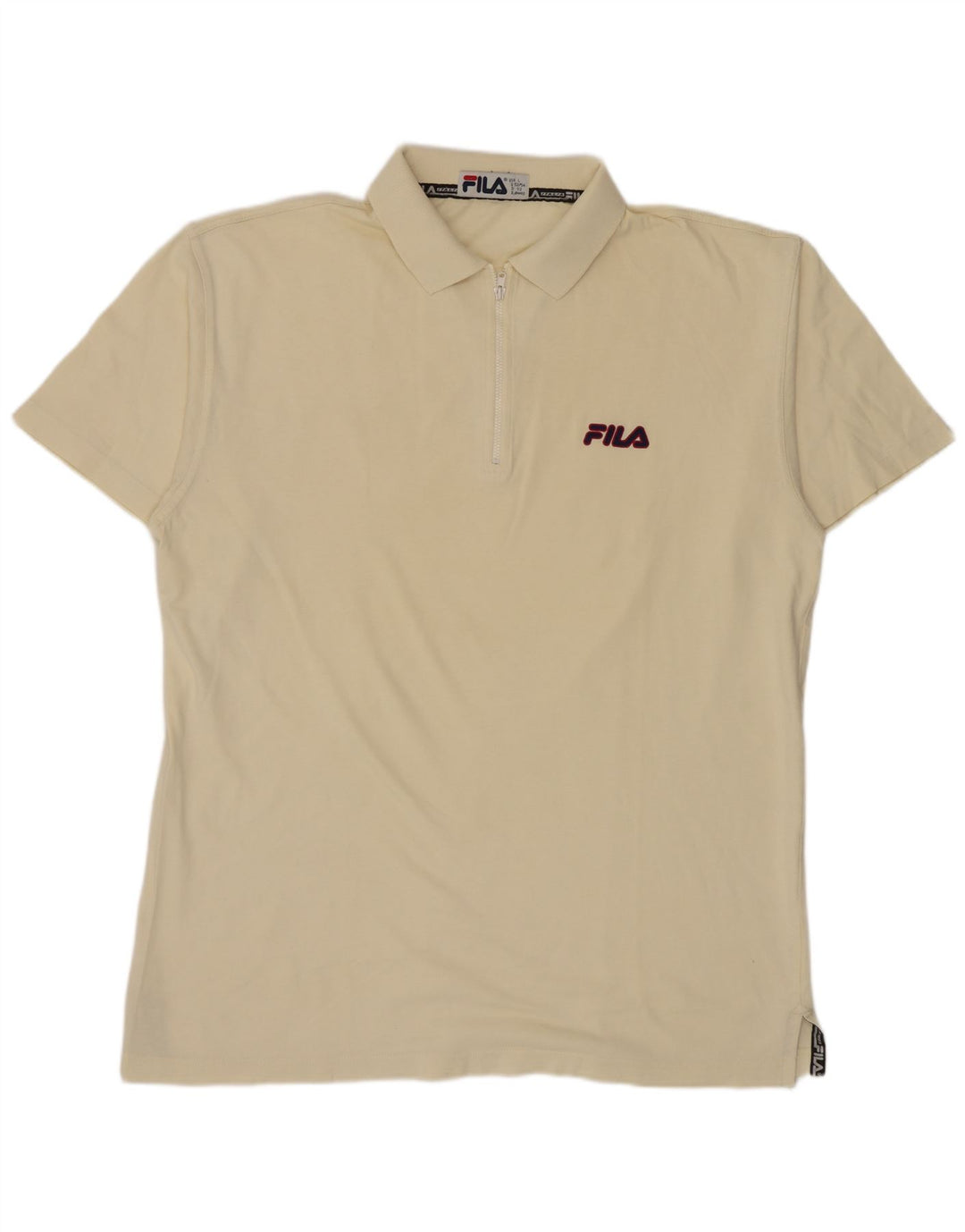 Fila Ανδρικό πουκάμισο πόλο IT 52/54 Μεγάλο σε λευκό βαμβακερό
