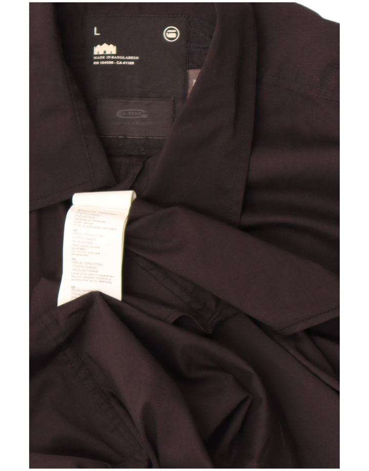 Ανδρικό πουκάμισο G-Star, μαύρο βαμβακερό