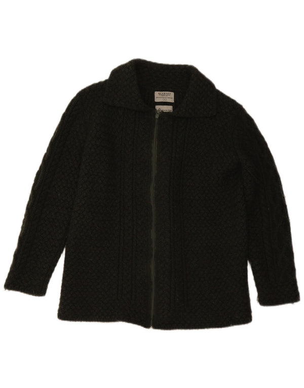 Blarney Woolen Mills Γυναικεία ζακέτα πουλόβερ UK 16 Μεγάλο χακί μαλλί Merino