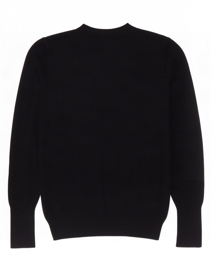 Zara Γυναικείο πουλόβερ με λαιμόκοψη UK 12 Medium Μαύρο