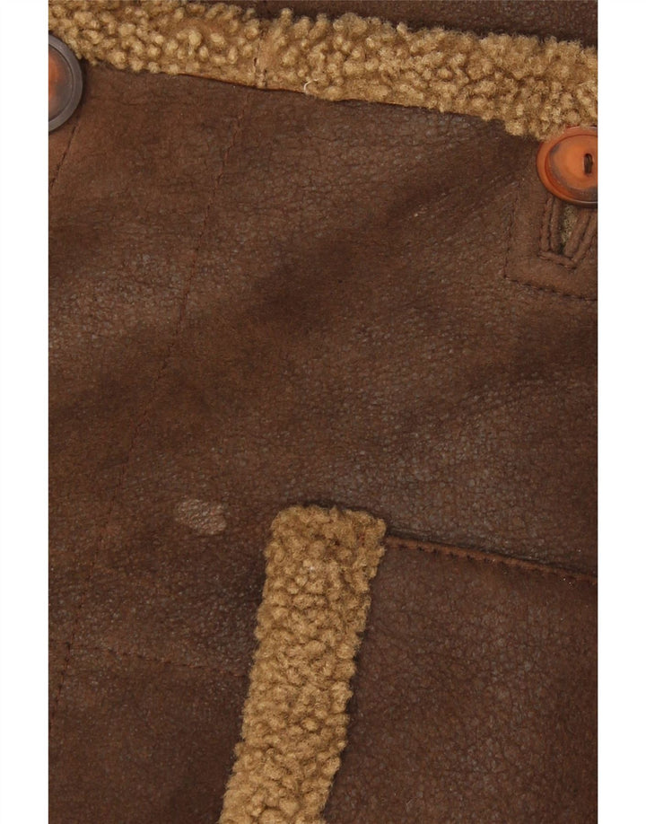 Conbipel Γυναικείο Παλτό Shearling UK 14 Μεγάλο Καφέ
