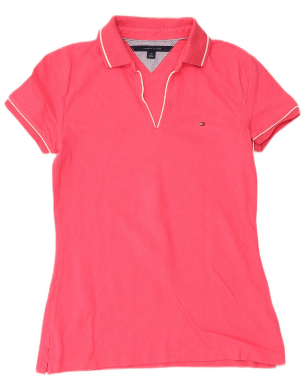 Tommy Hilfiger Γυναικείο Πόλο Μπλουζάκι UK 10 Small Pink Βαμβακερό