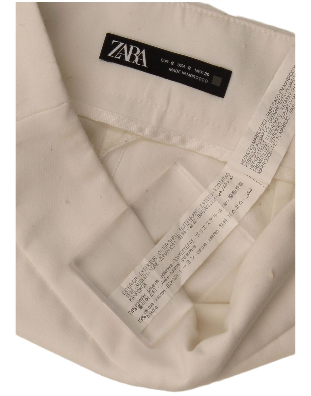 Γυναικείο ψηλόμεσο ZARA UK 8 Small White Polyester