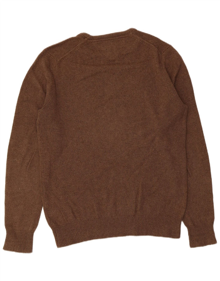 Ανδρικό πουλόβερ Tommy Hilfiger Crew Neck Jumper Μικρό καφέ βαμβακερό