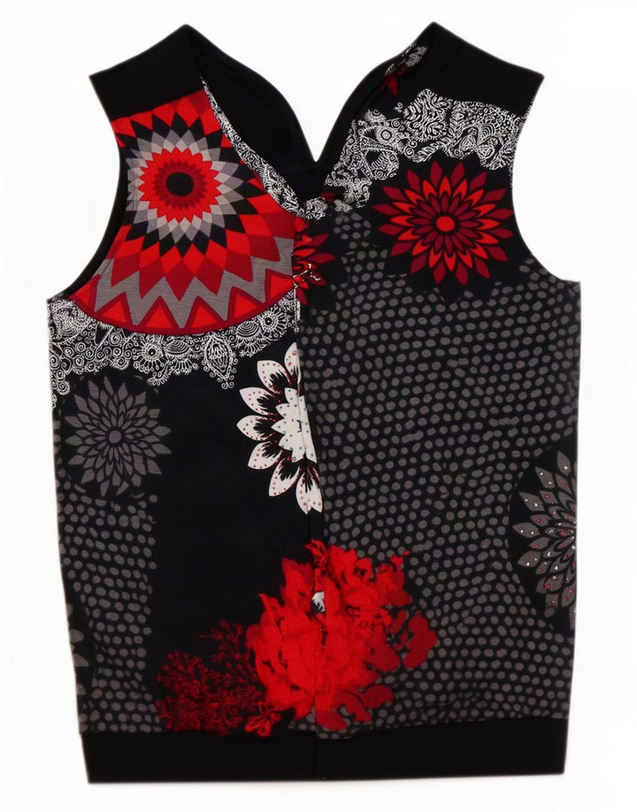 Γυναικεία αμάνικη μπλούζα Desigual Top UK 12 Medium Black Floral