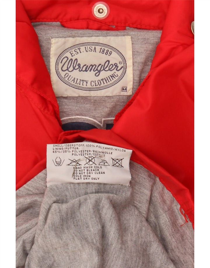 Ανδρικό μπουφάν Wrangler με κουκούλα αντιανεμικό UK 38 μεσαίο κόκκινο πολυαμίδιο