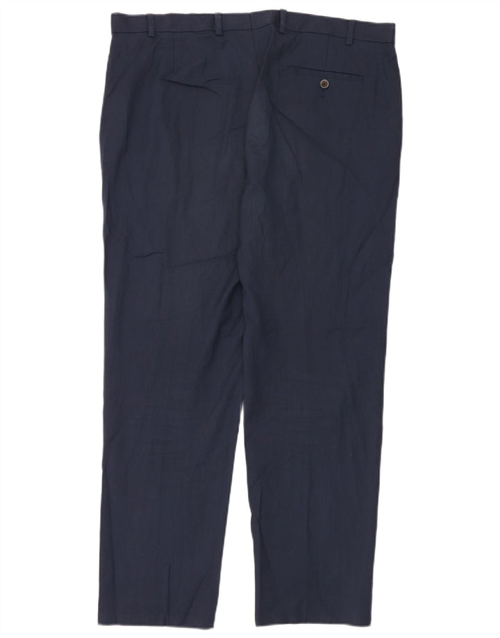 Ανδρικό ίσιο παντελόνι Marks & Spencer W38 L31 Navy Blue Polyester