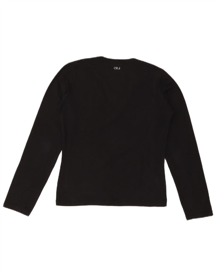 CALVIN KLEIN JEANS Γυναικείο τοπ μακρυμάνικο UK 18 XL Μαύρο