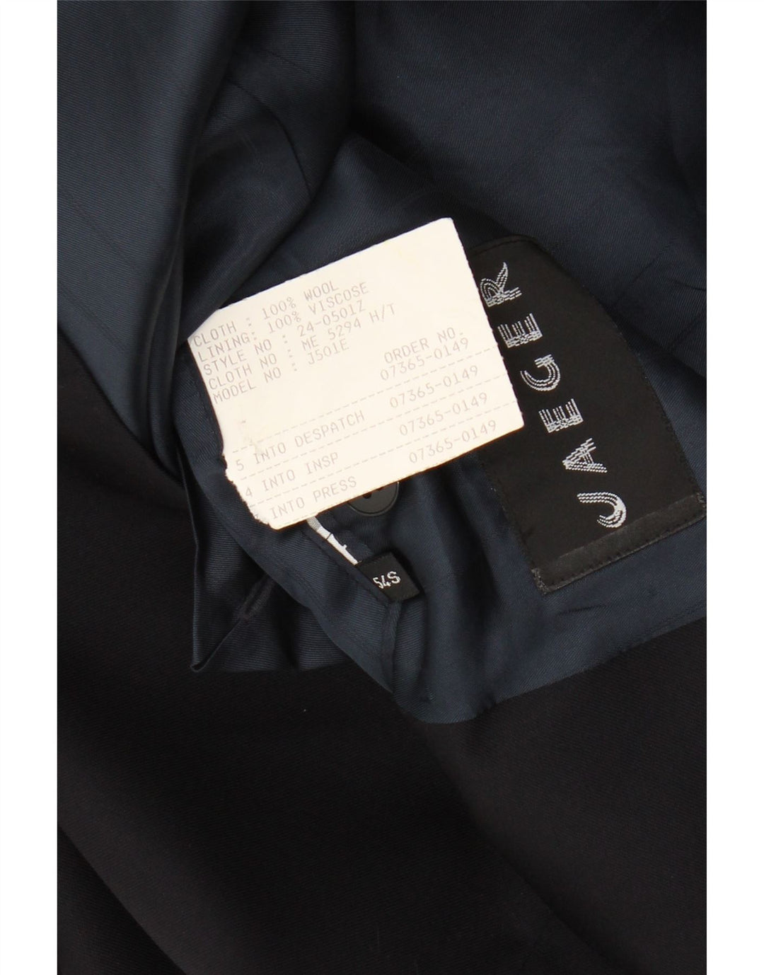 Jaeger Ανδρικό μπουφάν Blazer με διπλό στήθος IT 54 2XL Navy Blue Wool