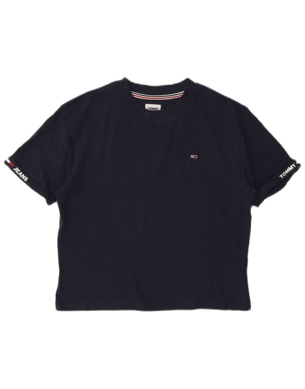Γυναικείο γραφικό μπλουζάκι Tommy Hilfiger Top UK 10 Small Navy Blue από βαμβάκι