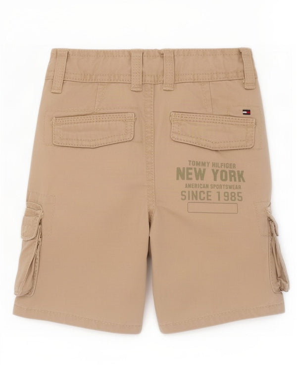 Tommy Hilfiger Baby Boys Graphic Σορτς Cargo 3-6 μηνών W18 Μπεζ βαμβακερό