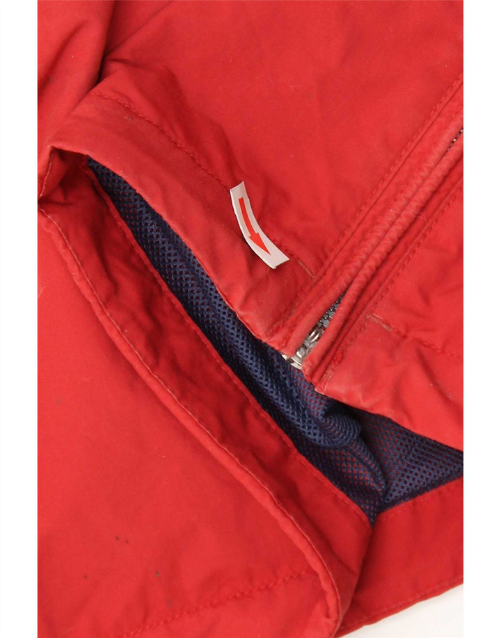 Napapijri Ανδρική κουκούλα γραφικό μπουφάν Anorak UK 38 μεσαίο κόκκινο πολυαμίδιο