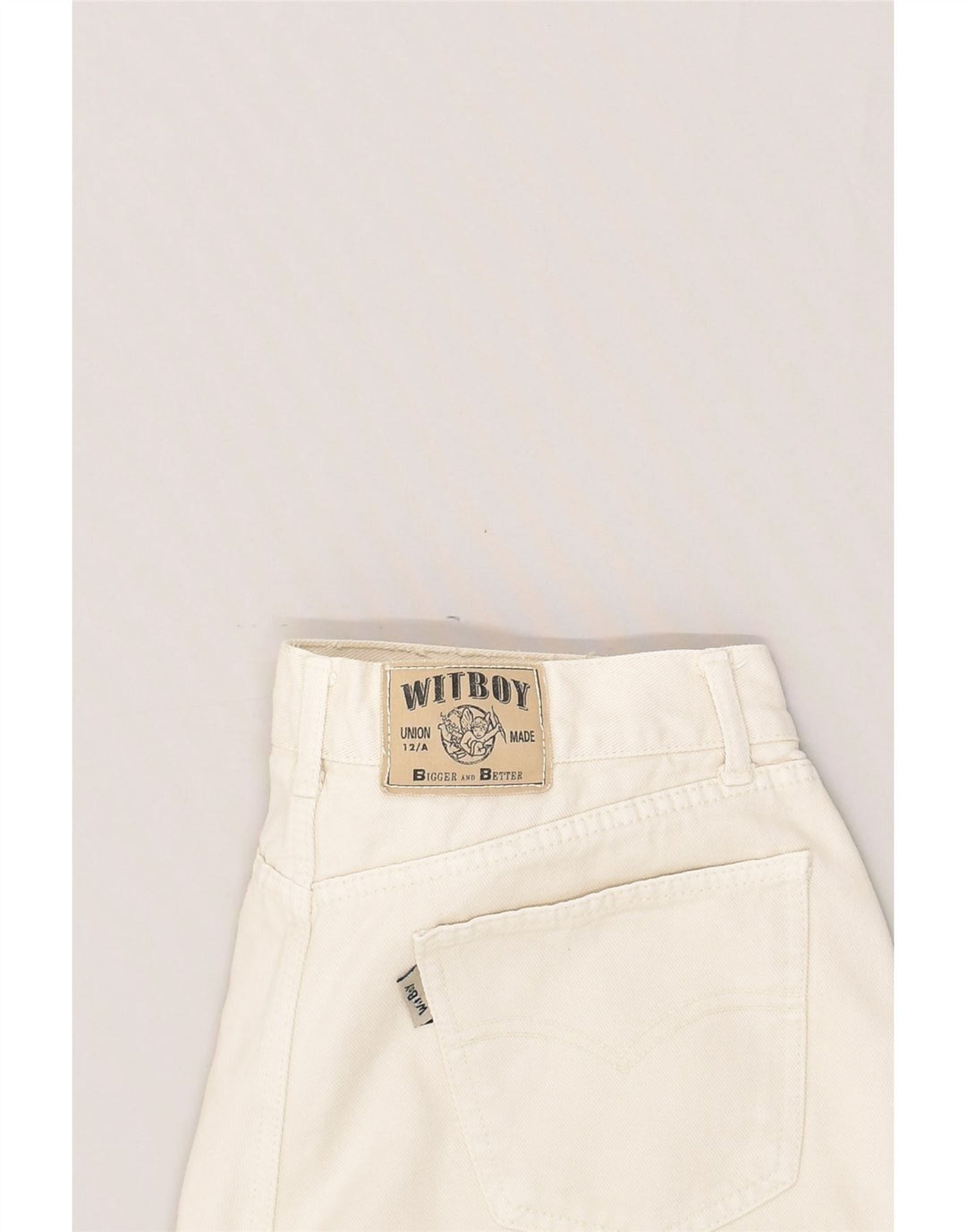 WITBOY Womens Tapered Jeans W36 L24 Beige Cotton | Vintage WITBOY | Thrift | Second-Hand WITBOY | Used Clothing | Messina Hembry 