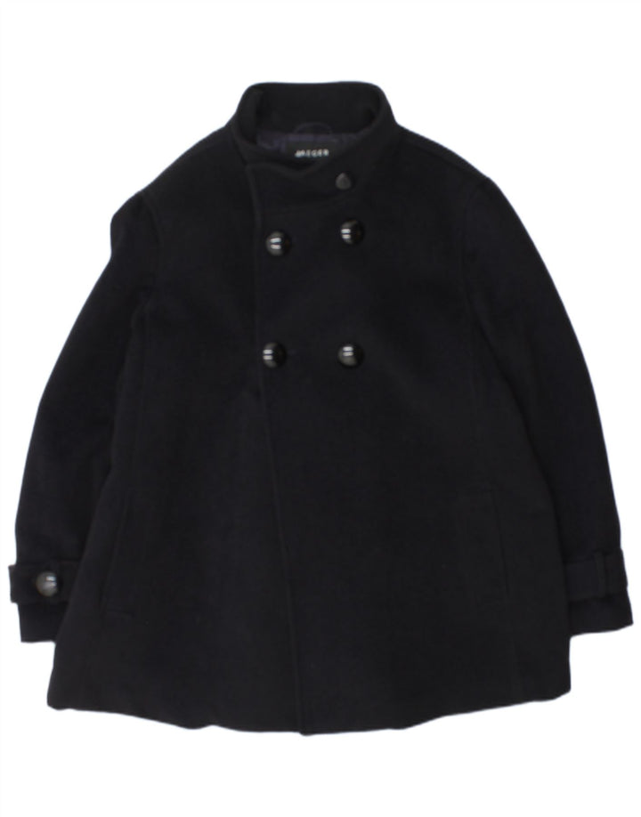 Jaeger Γυναικείο Παλτό μπιζελιού UK 18 XL Navy Blue Angora