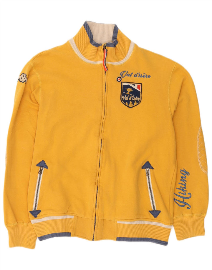 Kappa Mens Val D'isere Graphic αθλητική φόρμα Top Jacket Μεγάλο Κίτρινο