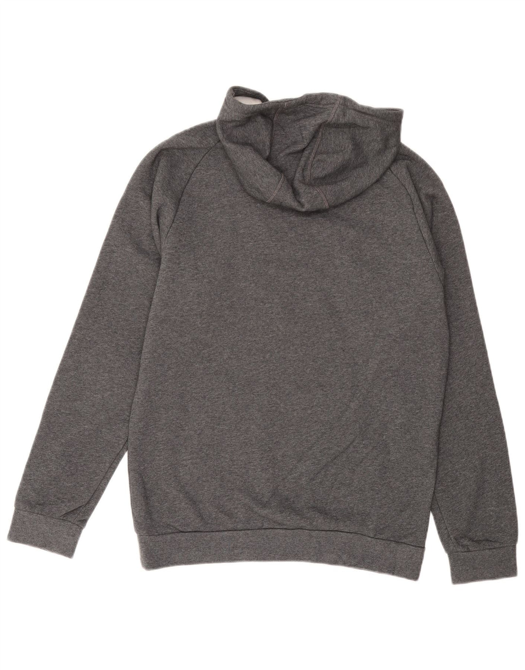 ADIDAS Mens Hoodie Jumper Medium Grey Cotton