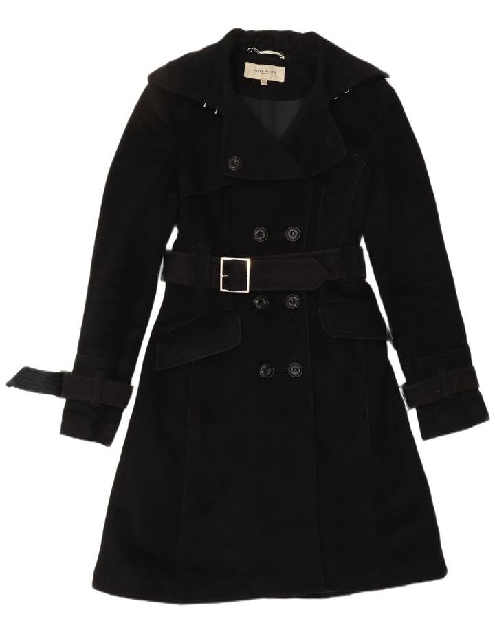KAREN MILLEN Γυναικεία καμπαρντίνα UK 8 Small Black Wool