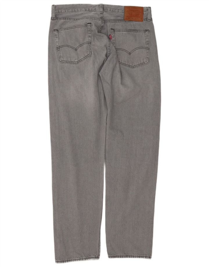 Levi's Mens 501 Straight Jeans W34 L32 Γκρι βαμβακερό