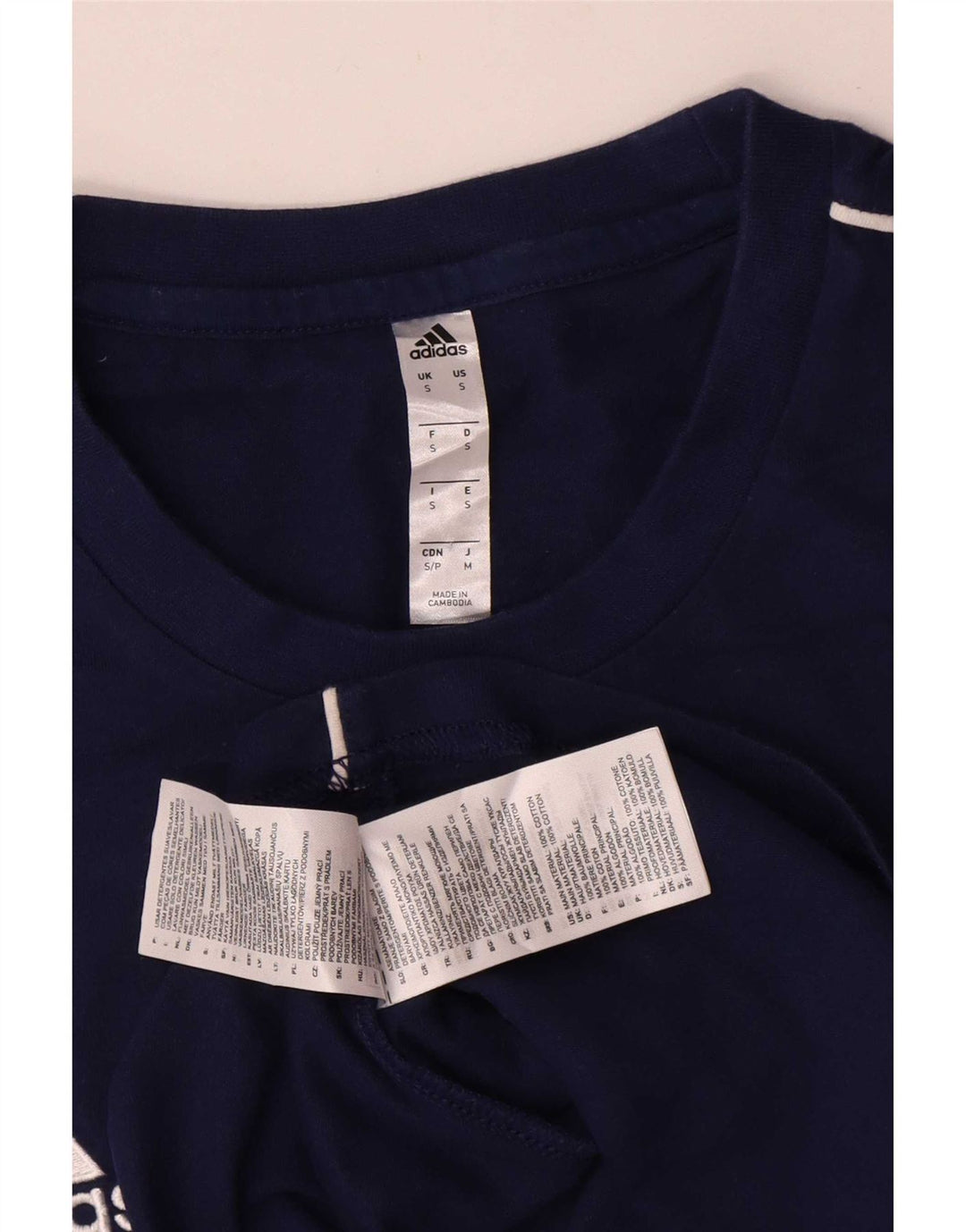 Ανδρικό T-Shirt Adidas Top Small Navy Blue από βαμβάκι