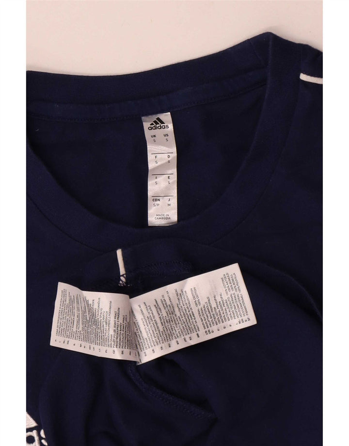 Ανδρικό T-Shirt Adidas Top Small Navy Blue από βαμβάκι