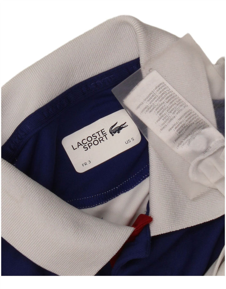 Ανδρικό πουκάμισο πόλο Lacoste, μέγεθος 3, Small White Colourblock Polyester