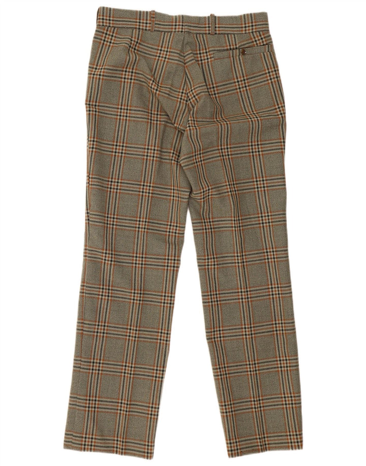 Vintage Ανδρικό ίσιο casual παντελόνι W30 L30 Grey Check