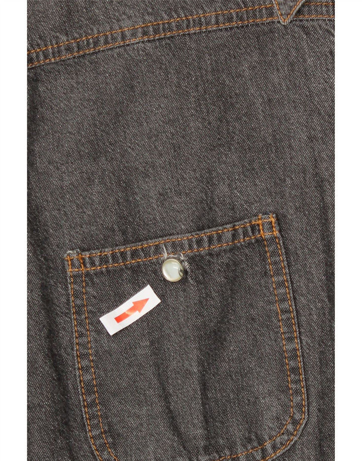 Γυναικείο τζιν πουκάμισο C'EST COMMECA UK 16 Large Grey