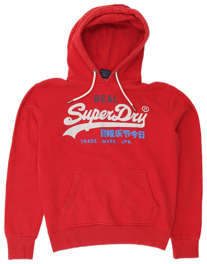 Ανδρικό γραφικό κουκούλα SUPERDRY, μεσαίο κόκκινο βαμβακερό
