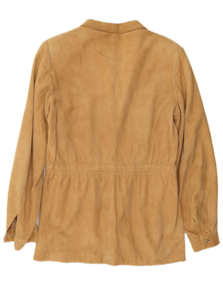 Vintage Γυναικείο Suede Jacket IT 46 Large Beige Leather