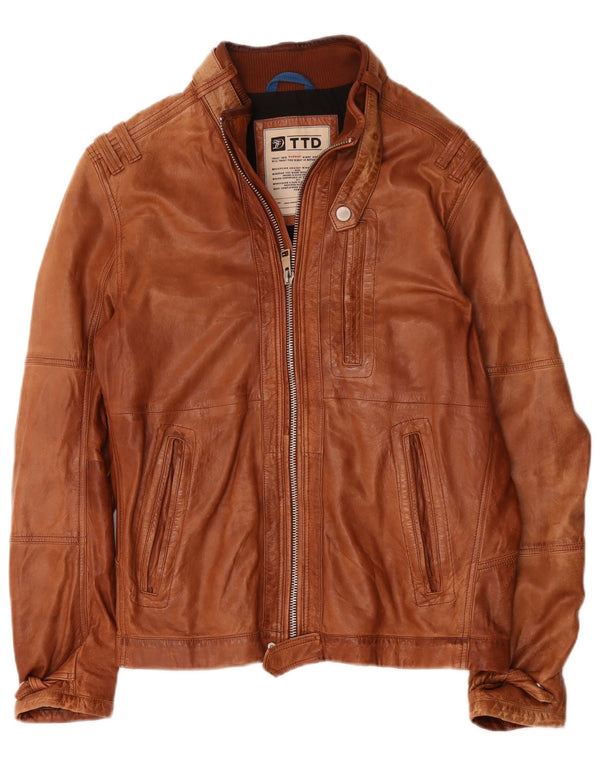 Tom Tailor Ανδρικό Δερμάτινο Μπουφάν UK 40 Large Brown