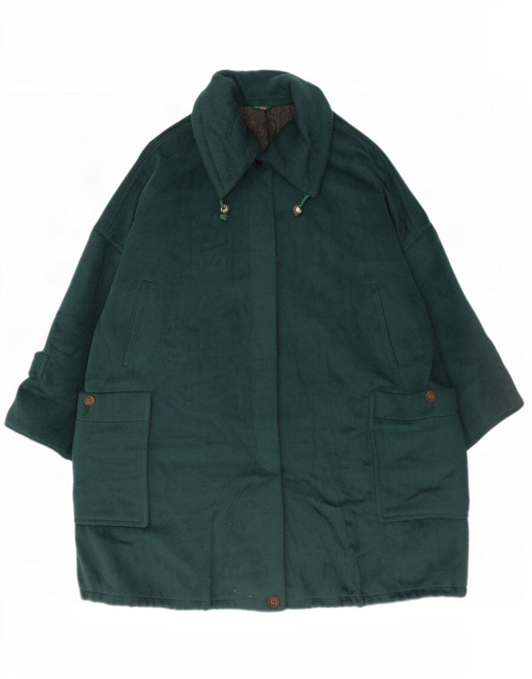 Sportmax Γυναικείο Oversized Πανωφόρι UK 12 Μέτριο πράσινο μαλλί