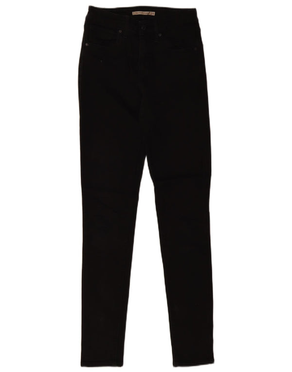 LEVI'S Γυναικείο 721 ψηλό ψηλό στενό τζιν W25 L30 μαύρο βαμβακερό