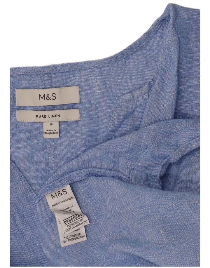 Marks & Spencer Γυναικείο πουλόβερ Longline UK 16 Large Blue