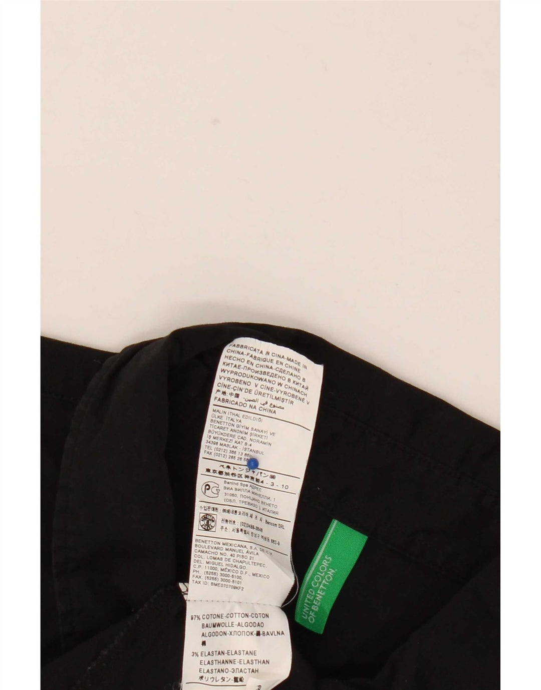 Benetton Γυναικείο πουλόβερ Πουκάμισο UK 18 XL Μαύρο βαμβακερό