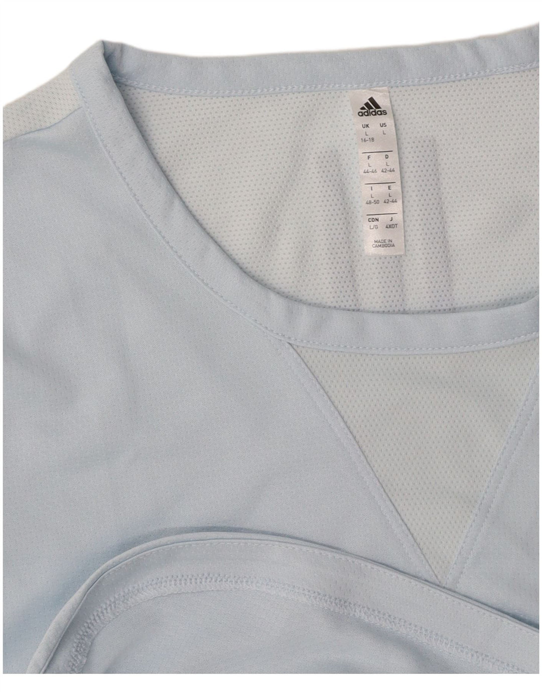 Γυναικείο γραφικό T-Shirt ADIDAS Top UK 16/18 Large Blue