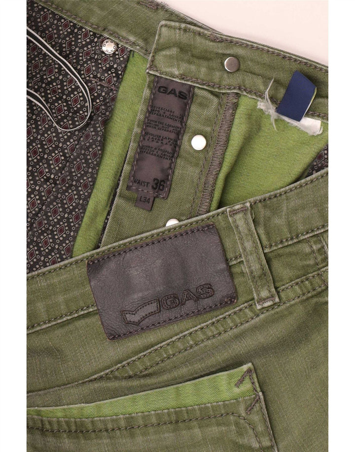 Gas Γυναικείο Slim Jeans W36 L32 Χακί