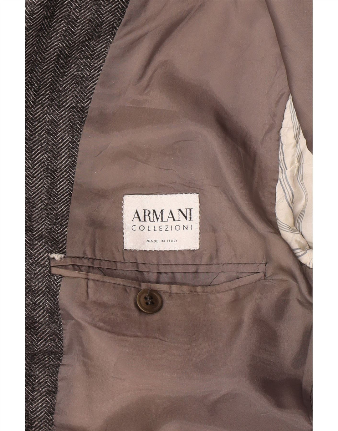 Armani Collezioni Ανδρικό μπουφάν σακάκι με 3 κουμπιά IT 52 XL Γκρι ψαροκόκαλο
