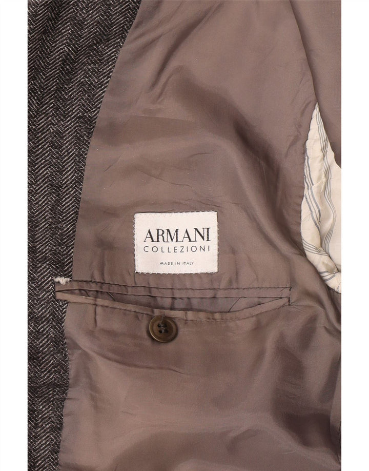 Armani Collezioni Ανδρικό μπουφάν σακάκι με 3 κουμπιά IT 52 XL Γκρι ψαροκόκαλο
