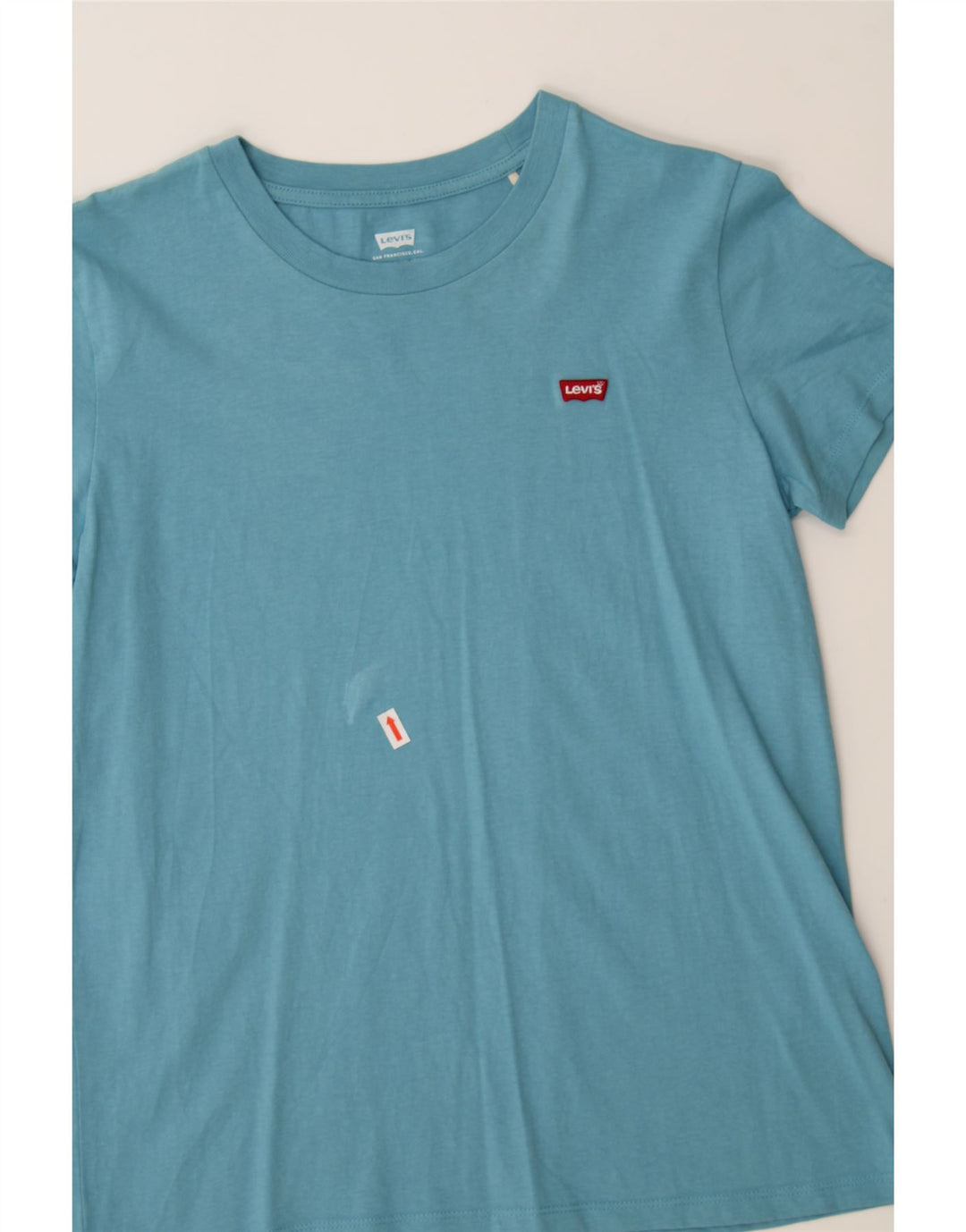 LEVI'S Womens T-Shirt Top UK 10 Small Blue Vintage Levi's and Second-Hand Levi's from Messina Hembry 